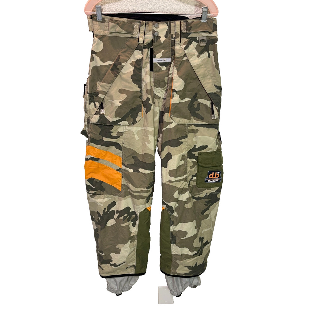 Vintage Dub Brand Weathergear Snow Pants Mens Med Delfy Camo Snowboard 90s
